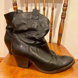 Vintage Muratti Paris Leather Cowboy Ankle Boots